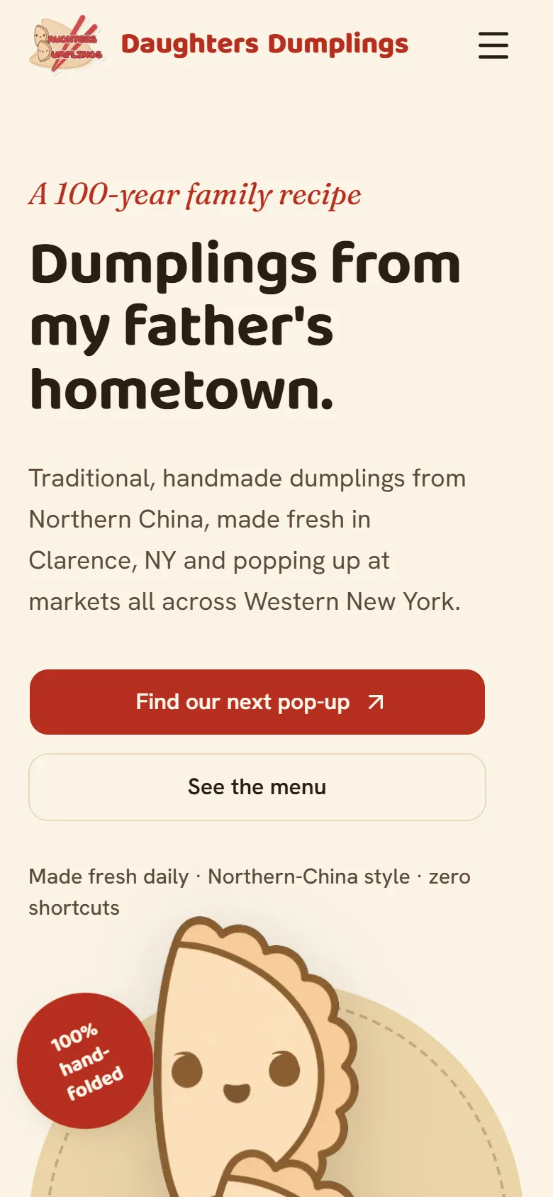 Daughters Dumplings on mobile