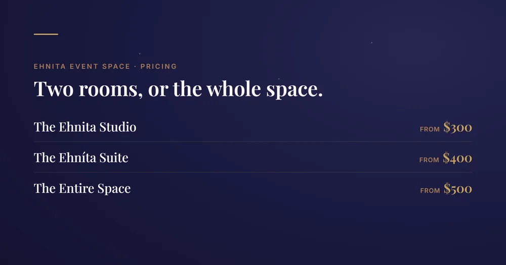 Share preview for the Ehnita pricing page