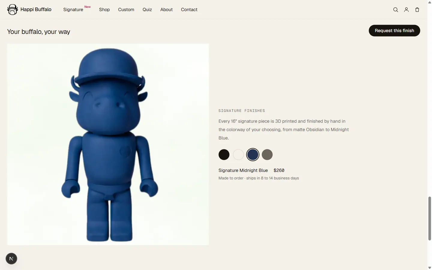 Happi Buffalo 3D colorway configurator